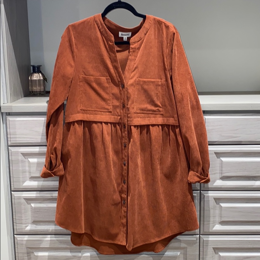 Babydoll Button Long Sleeve Dress